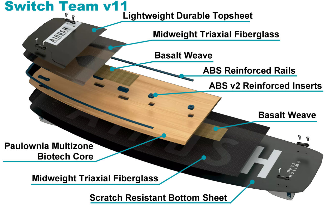 Airush Switch Team v11 Twintip Kiteboard