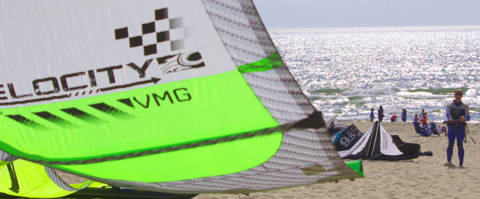 Steve ready to ride with the 2014 Cabrinha Velocity kite