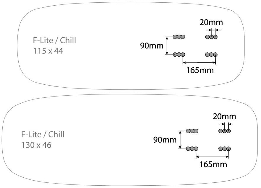 2021 CrazyFly Chill Foilboard mast hole spacing 2021 CrazyFly Chill Foilboard mast hole spacing