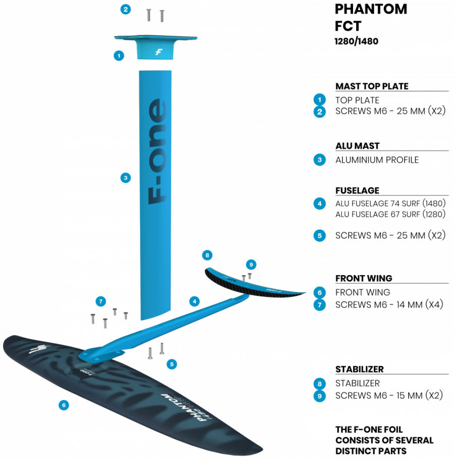 F-One Phantom 1280 FCT Foil Set