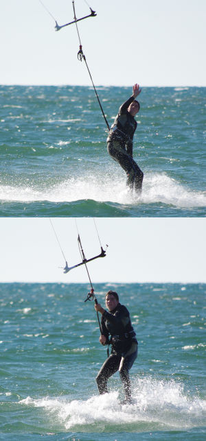 Kiteboarding kite safety system practice