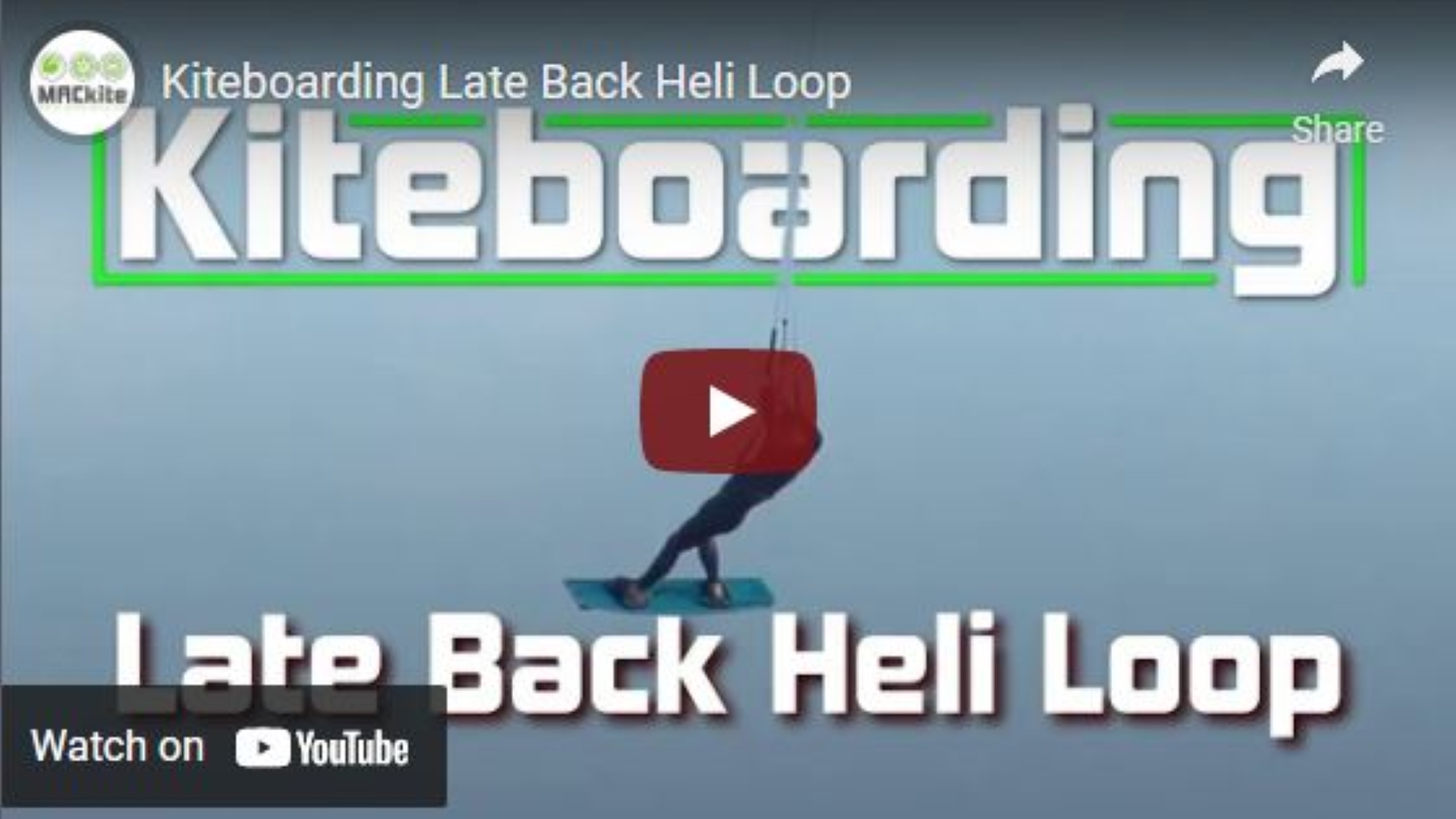 Kiteboarding Late Back Heli Loop: With Brad Strahm - MACkite ...