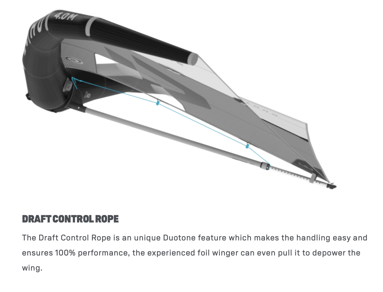 Draft rope for the Echo Foil Wing