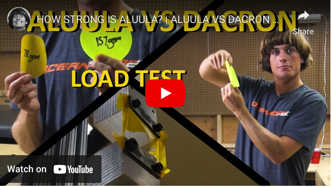 Decron Lab Test Load Testing Aluula and Dacron Kite and Wing Materials | Reece's Shred ...