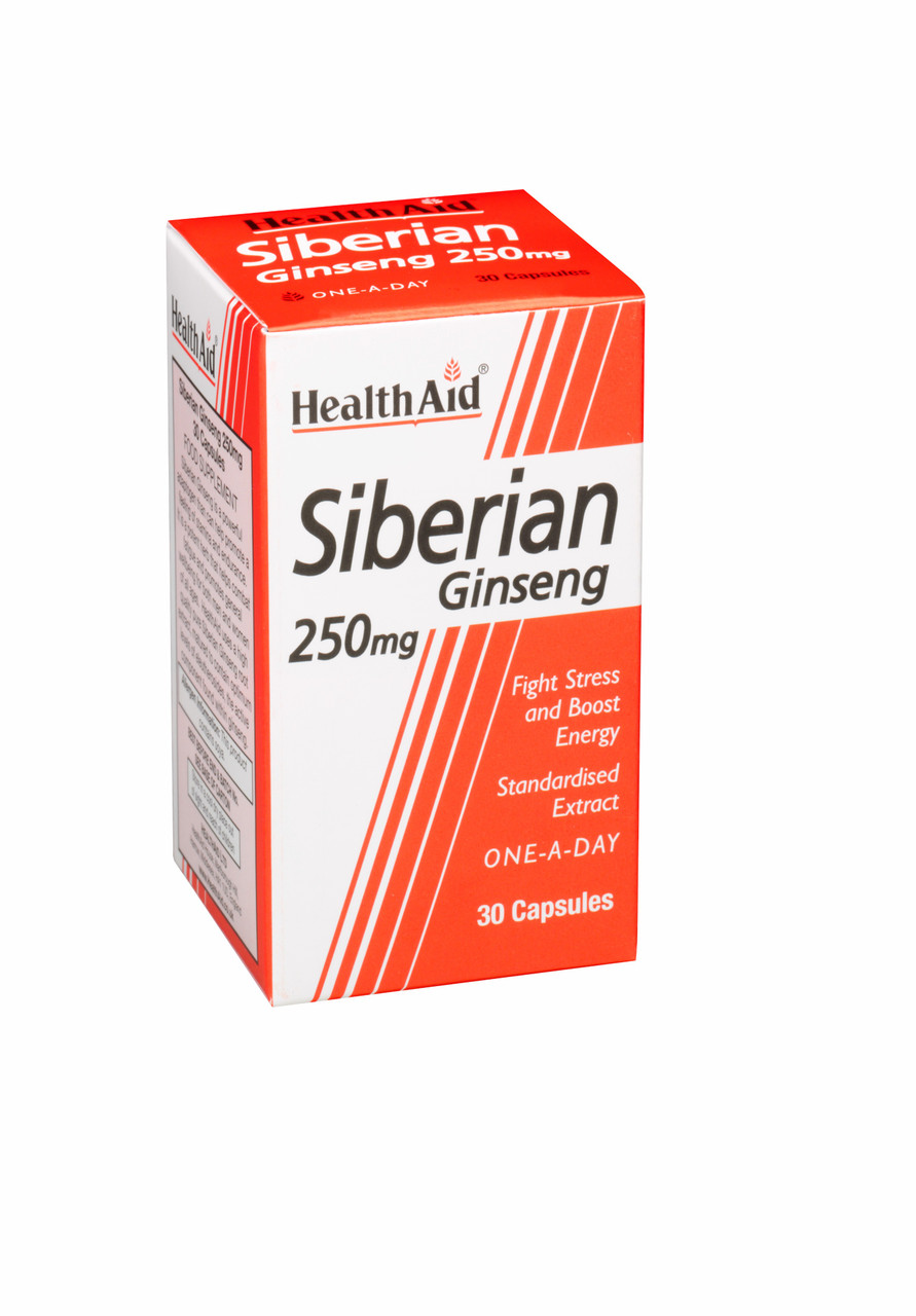 Health Aid Siberian Ginseng 250mg, 30 Capsules Oxford Lifestyle