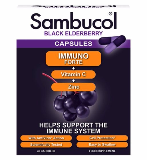 Sambucol Immuno Forte Vit C+Zinc Caps 30S main image 1