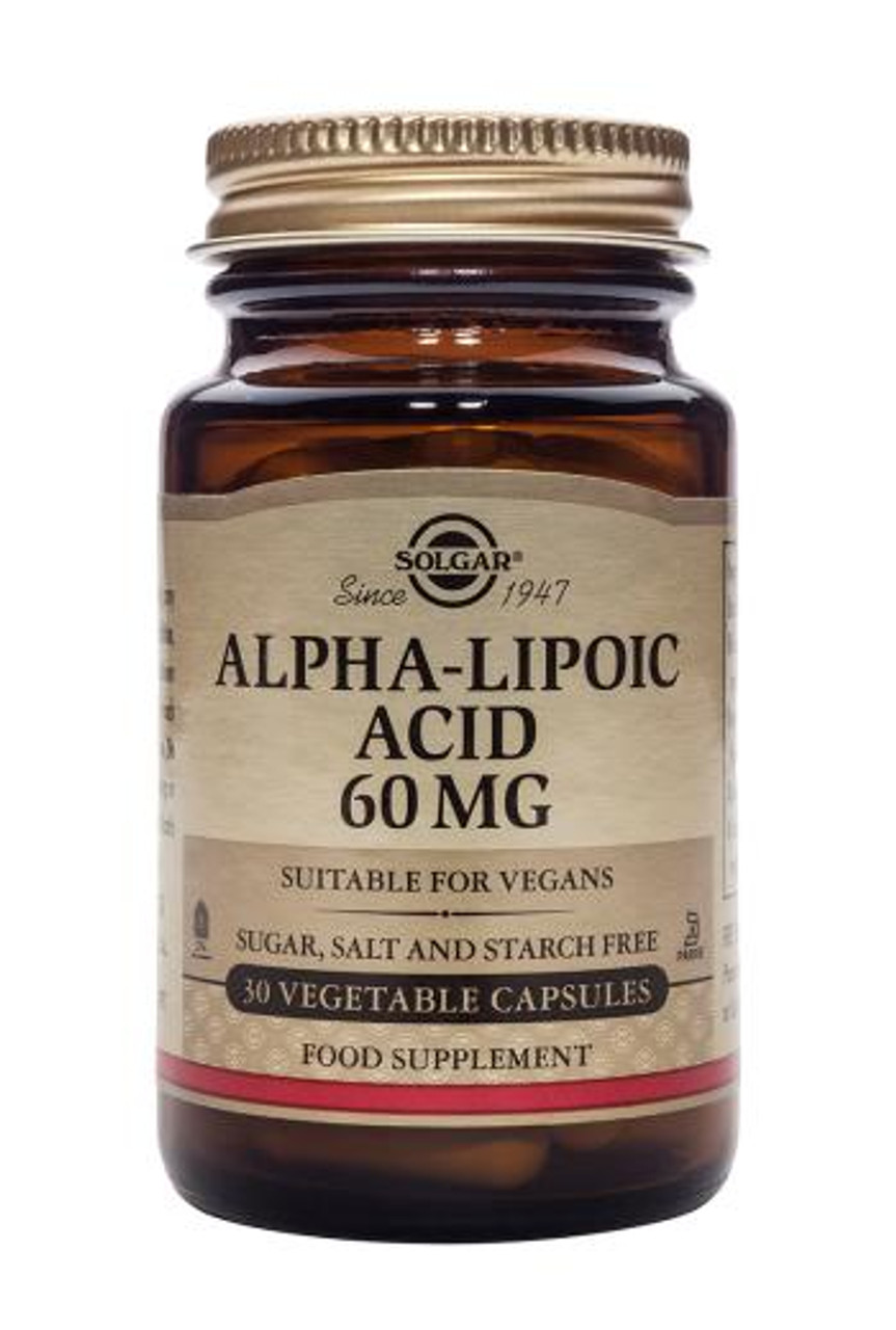Solgar AlphaLipoic Acid 60 mg Vegetable Capsules, 30 Oxford Lifestyle