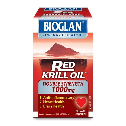 Bioglan Red Krill Oil 1000mg DS, 30 Capsules