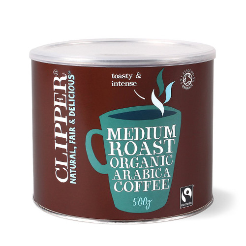 Clipper, Arabica Roast Medium Coffee, 500g