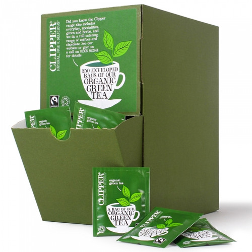 Clipper, Fairtrade Organic Green Tea Envelopes, 250 bags