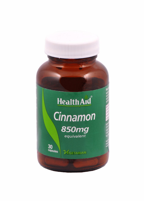 Health Aid Cinnamon 850mg, 30 Capsules