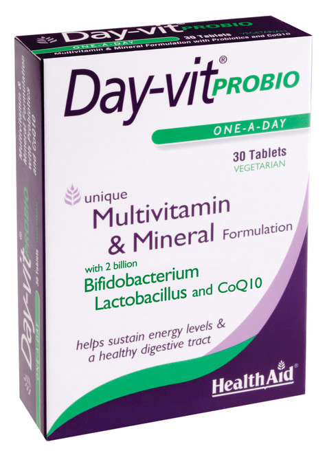 Health Aid Day-vit PROBIO (MVM with Probiotics & CoQ10) - Blister Pack, 30 Tablets