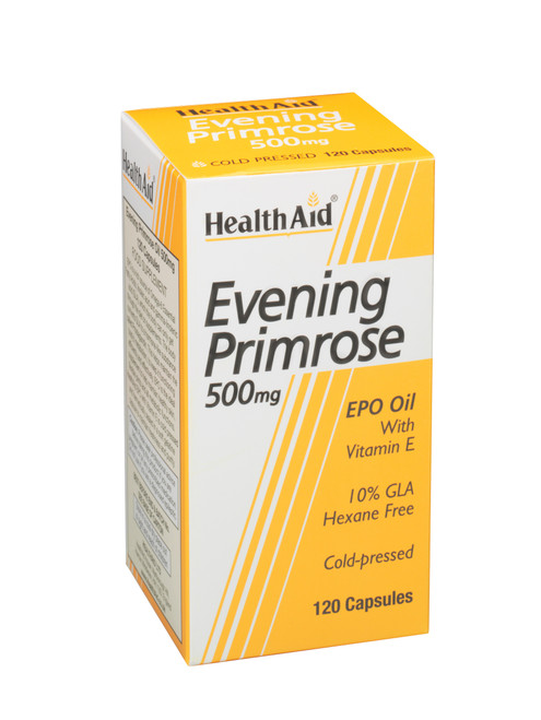 Health Aid Evening Primrose Oil 500mg + Vitamin E, 120 caps