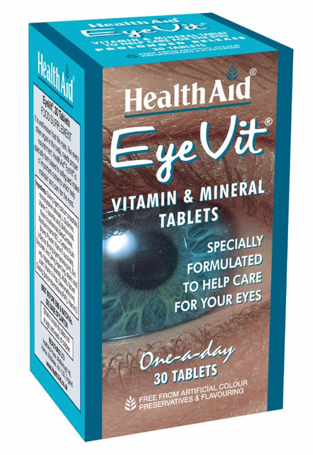 Health Aid EyeVit - Prolonged Release (Riboflavin, Vit A, Bilberry, Lutein ++), 30 Tablets