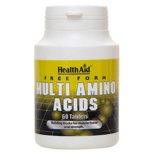Health Aid Free Form Multi Amino Acids, 60 Tablets