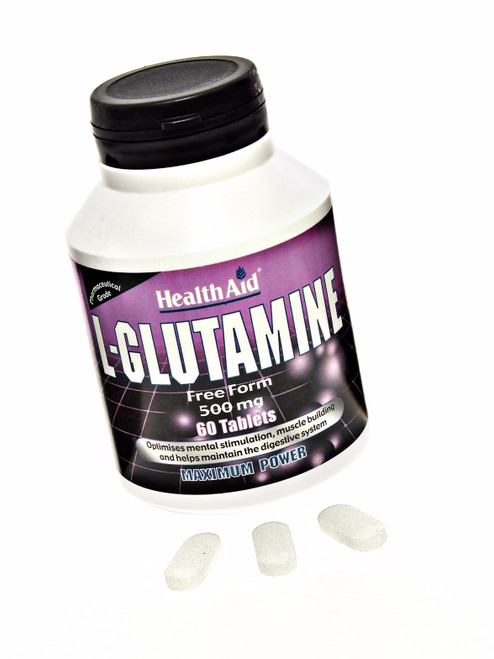 Health Aid L-Glutamine 500mg, 60 Tablets