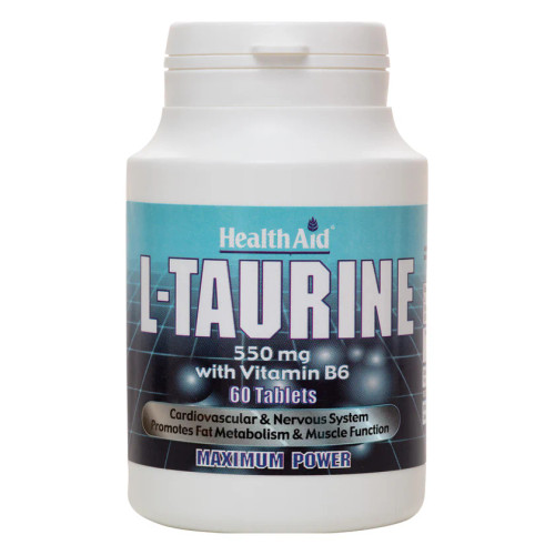 Health Aid L-Taurine 550mg, 60 Tablets