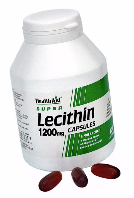 Health Aid Lecithin 1200mg (unbleached), 100 Capsules