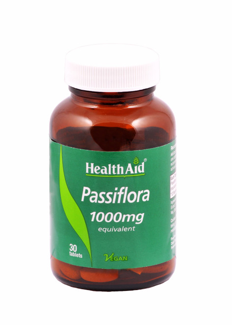 Health Aid Passiflora 1000mg Equivalent, 30 Tablets