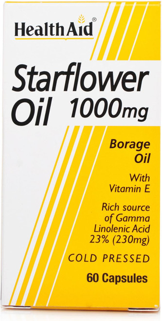 Health Aid Starflower Oil 1000mg (23% GLA), 60 Capsules