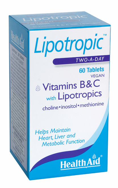 Health Aid Lipotropic with B & C, 60 Vegan Tablets