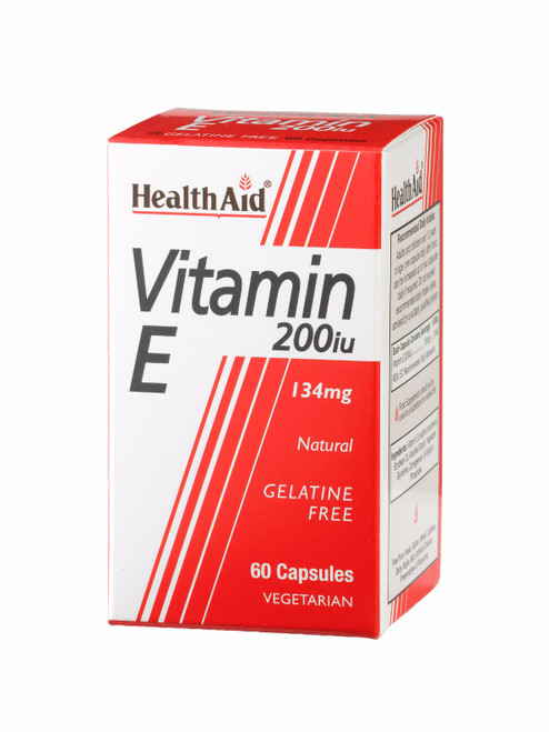 Health Aid Vitamin E 200iu Natural, 60 Vegetable Capsules