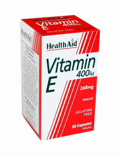 Health Aid Vitamin E 400iu Natural, 60 Vegetable Capsules
