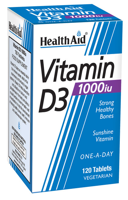 Health Aid, Vitamin D3 1000iu, 120 Tablets