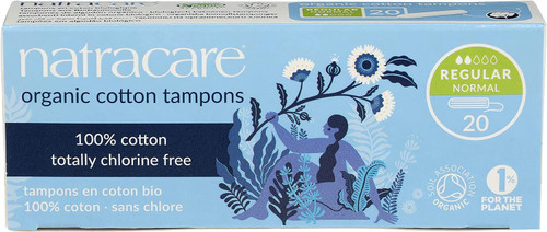 Natracare Organic Non-Applicator Tampons Regular x20