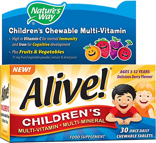 Nature's Way, Alive! Childrens Chewable One a Day, 30 Tablets