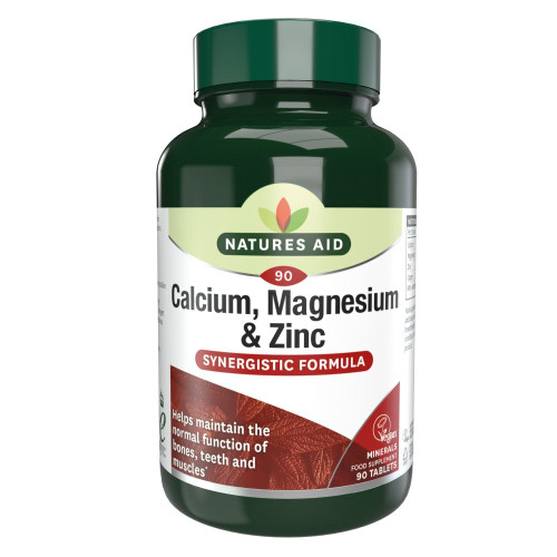 Natures Aid Calcium, Magnesium & Zinc, 90 Tablets