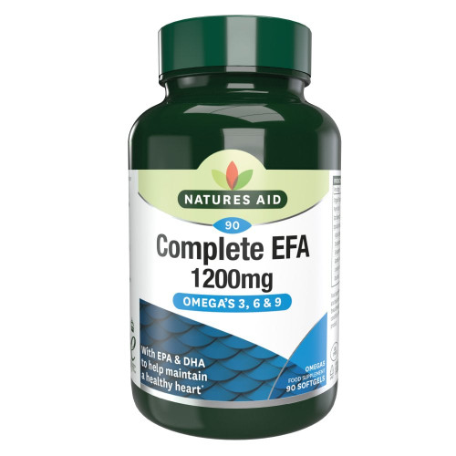 Natures Aid Complete EFA (Essential Fatty Acids) 1200mg Omega 3, 6 & 9, 90 Capsules