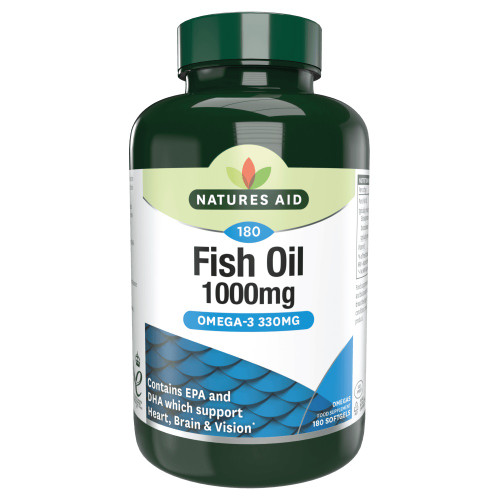 Natures Aid Fish Oil 1000mg, 180 Softgels