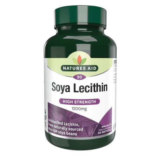 Natures Aid Soya Lecithin 1200mg, 90 Capsules