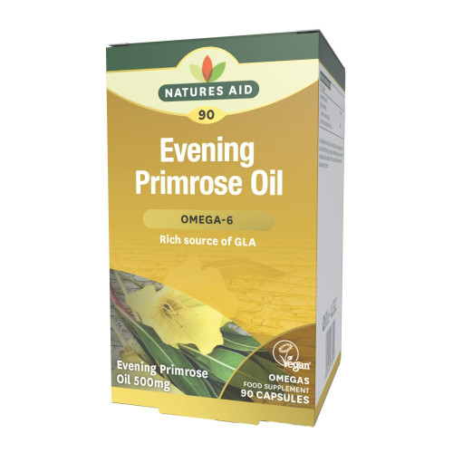 Natures Aid Organic Evening Primrose Oil 500mg 90 Veg Caps