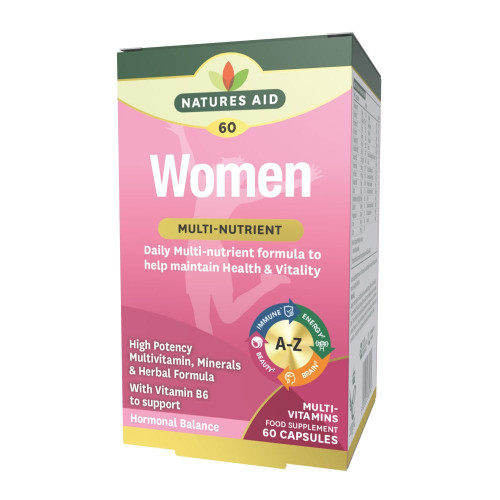 Natures Aid Women's Multi-Vitamins & Minerals, 60 Capsules