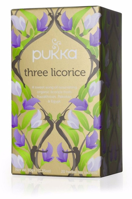 Pukka Herbs, Three Licorice Herbal Tea, 20 bags