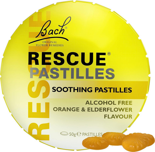 Bach Rescue Pastilles, Orange & Elderflower 50g
