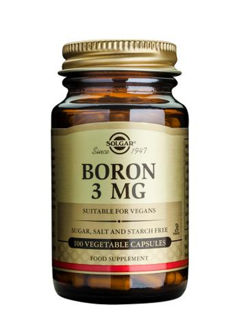 Solgar Boron 3 mg Vegetable Capsules, 100