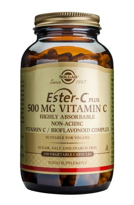 Solgar Ester-C Plus 500 mg Vitamin C Vegetable Capsules, 250