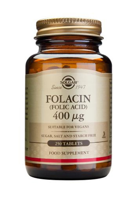 Solgar Folacin (Folic Acid) 400 ug Tablets, 250