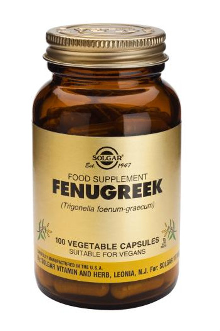 Solgar Full Potency Fenugreek Vegetable Capsules, 100