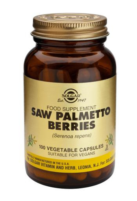 Solgar Full Potency Saw Palmetto Berries Vegetable Capsules, 100