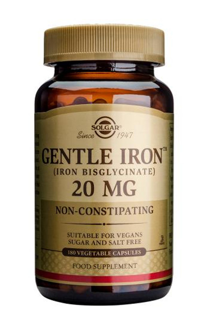 Solgar Gentle Iron 20 mg Vegetable Capsules, 180