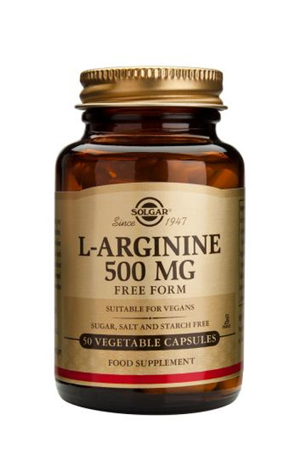 Solgar L-Arginine 500 mg Vegetable Capsules, 50