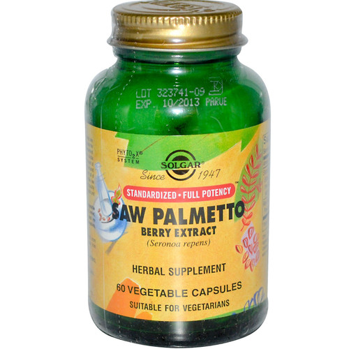 Solgar Standardised - Full Potency Saw Palmetto Berry Extract Vegetable Capsules, 60