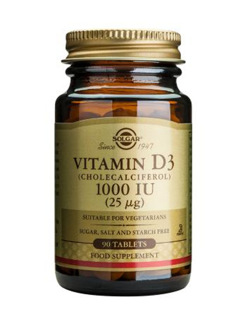 Solgar Vitamin D3 1000 IU Tablets, 90