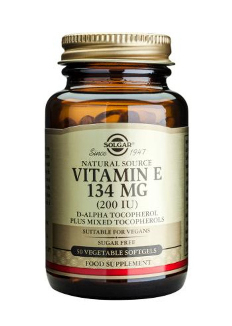 Solgar Vitamin E 134 mg (200 IU) Vegetarian Softgels, 50