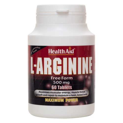 Health Aid L-Arginine 500mg, 60 Tablets