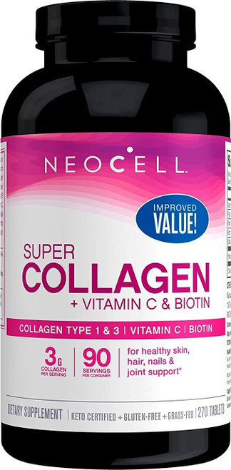 Neocell Super Collagen + Vitamin C & Biotin, 270 Tablets